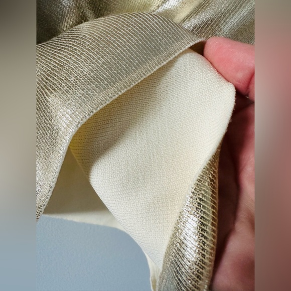 Zara | Metallic Gold Soft Knit Top - Picture 9 of 14